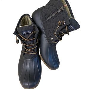 Sperry Women's Black Quilted Duck Boots
